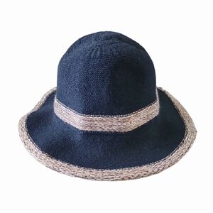 Four Buttons By San Diego Hat Co Womens One Size Boho Hat Black Brown Wool Blend